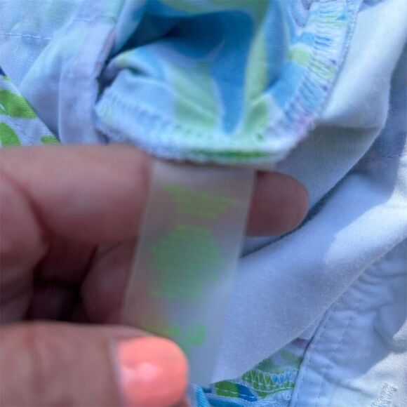 Lilly Pulitzer Callahan Sea Soiree Chino Shorts Blue Floral Women's Button Zip 0 - Picture 3 of 6